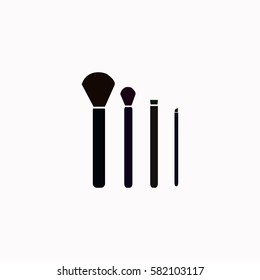 Make-up brushes  icon Vector design.