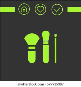 makeup brushes  icon vector. Simple web icon.logo design