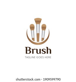 Makeup Brushes Logo Salon Icon Vector Stock Vector (royalty Free 