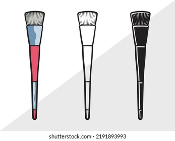 Makeup Brushes SVG Printable Vector Illustration svg
