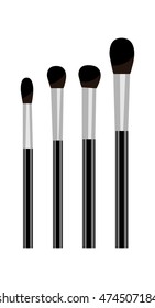 Makeup brushes. Vector