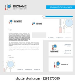 Makeup Business Letterhead, Envelope and visiting Card Design vector template