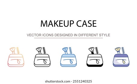 Makeup case icon design with white background stock illustration