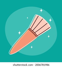 makeup comestic brush icon cartoon