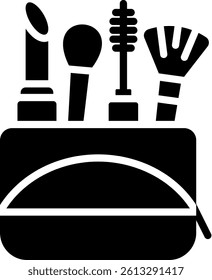Makeup Container Icon Glyph Vector Illustration