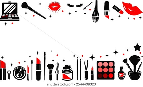 Makeup Cosmetic Silhouettes: Professional Vector Art Collection