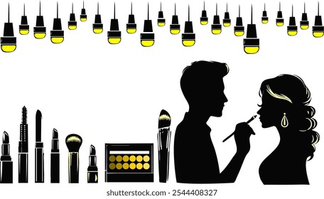 Makeup Cosmetic Silhouettes: Professional Vector Art Collection