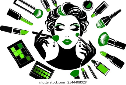 Makeup Cosmetic Silhouettes: Professional Vector Art Collection