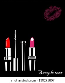 Makeup and cosmetics background