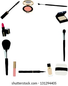 Makeup and cosmetics frame