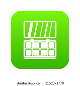Makeup cosmetics icon digital green for any design isolated on white vector illustration