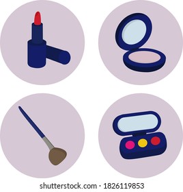 Makeup and Cosmetics related line icon set. Beauty linear icons. 