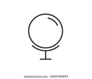 Makeup and Cosmetics related line. linear Vector graphic icons beauty in the form of face mirrors. Outline signs and symbols.