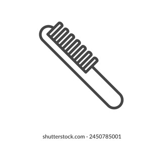 Makeup and Cosmetics related line. linear Vector graphic icons beauty in the form hair combs for massage or darsonval procedures. Outline signs and symbols.