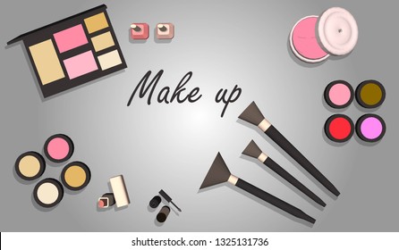 Makeup cosmetics vector