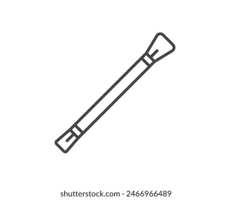 Makeup and cosmetics. Vector graphic icons of beauty brushes for face, powder, blush, eyeshadow.