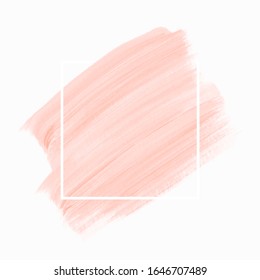Makeup cream paint abstract shape background design vector over square frame. 