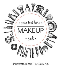 makeup elements. Make up set