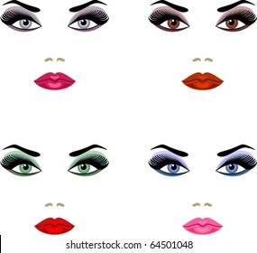 make-up for eyes of different colors