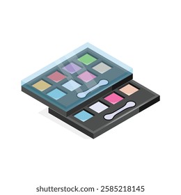 A makeup eyeshadow palette with multiple colors for beauty looks.