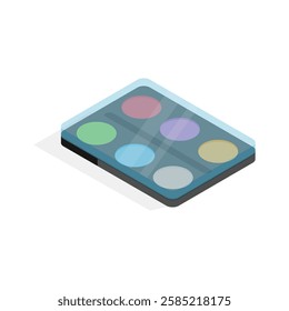 A makeup eyeshadow palette with multiple colors for beauty looks.