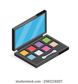 A makeup eyeshadow palette with multiple colors for beauty looks.