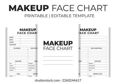 Makeup Face Chart KDP Interior