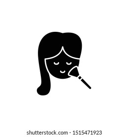 Makeup, face, girl icon. Simple glyph, flat vector of beauty icons for ui and ux, website or mobile application