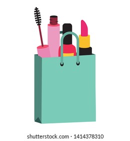 makeup female things pop art elements vector illustration