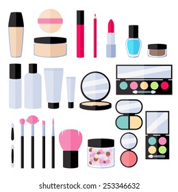 Highly Detailed Cosmetics Icons Set Stock Vector (Royalty Free) 239464078