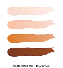 Make-up-Grundfarbe: Elfenbein, beige, Bronze, Schokolade