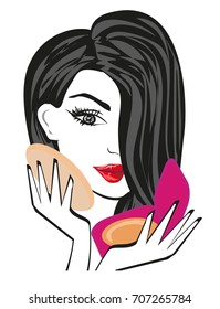 Make-up girl illustration