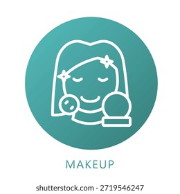 Relleno De Gradiente De Maquillaje, Icono De Ilustración Mini Relacionado Con El Cuidado Personal, Tienda De Belleza, Cuidado Corporal Y Más. Uso Para El Concepto Moderno, Ui, Web Ux Y Desarrollo De App.