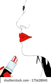 Makeup - Graphic image of a woman in makeup