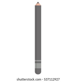 makeup gray pencil icon over white background. colorful design. vector illustration