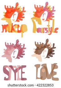 makeup, hairstyle, style