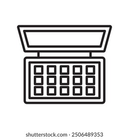 makeup icon Black line art vector logo