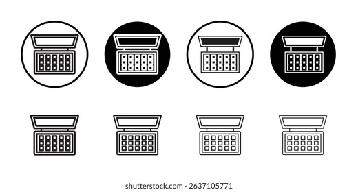 makeup icon Black line art vector logo set