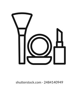 makeup icon black and white vector sign