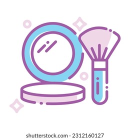 Makeup icon design in four variation color