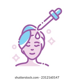 Makeup icon design in four variation color