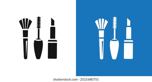 makeup icon Flat vector set outline