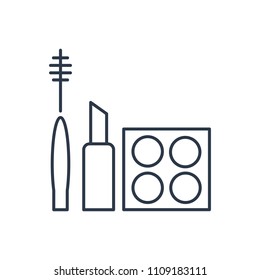 Makeup icon. Isolated cosmetic product and makeup icon line style. Premium quality vector symbol drawing concept for your logo web mobile app UI design.