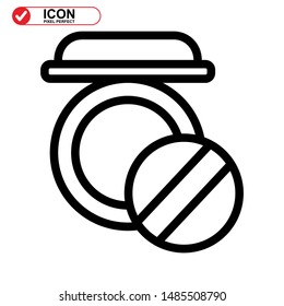 makeup icon isolated sign symbol vector illustration - high quality black style vector icons
