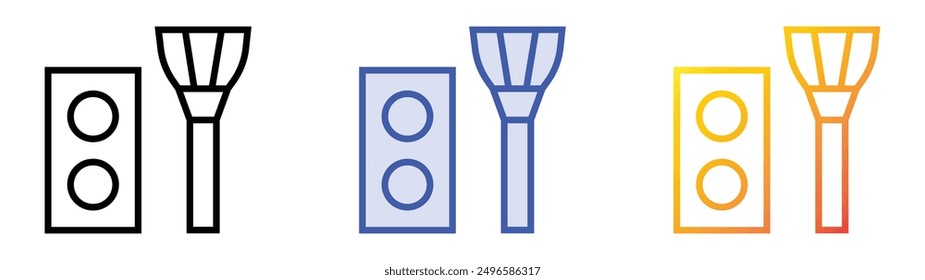 makeup icon. Linear, Blue Fill and Gradient Style Design Isolated On White Background