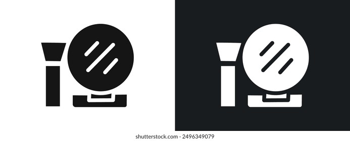 Makeup Icon linear graphics set vector in black