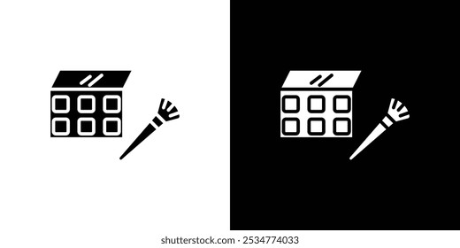 makeup icon linear logo isolated