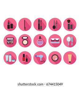 Makeup Icon Set Vector Illustration