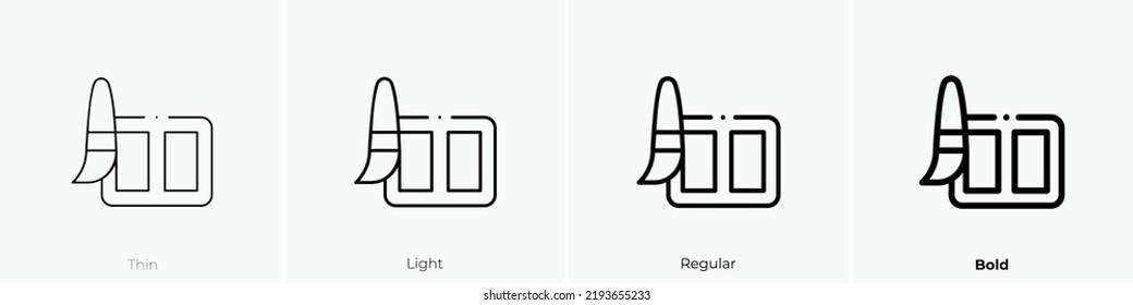 makeup icon. Thin, Light Regular And Bold style design isolated on white background