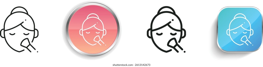 makeup icon. Thin Linear, Regular and Button Style Design Isolated On White Background